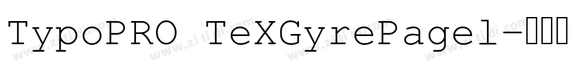 TypoPRO TeXGyrePagel字体转换